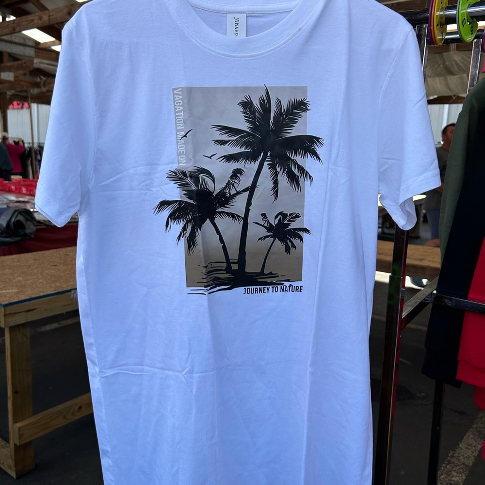Palm Tree Tee - White